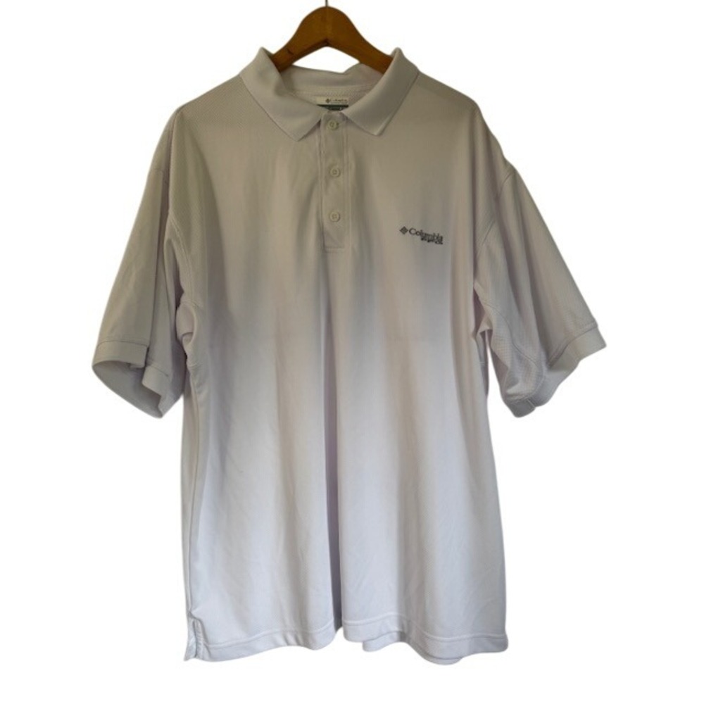 Columbia PFG Performance Fishing Gear Polo Shirt‎ Mens XL/TG Short Sleeve
